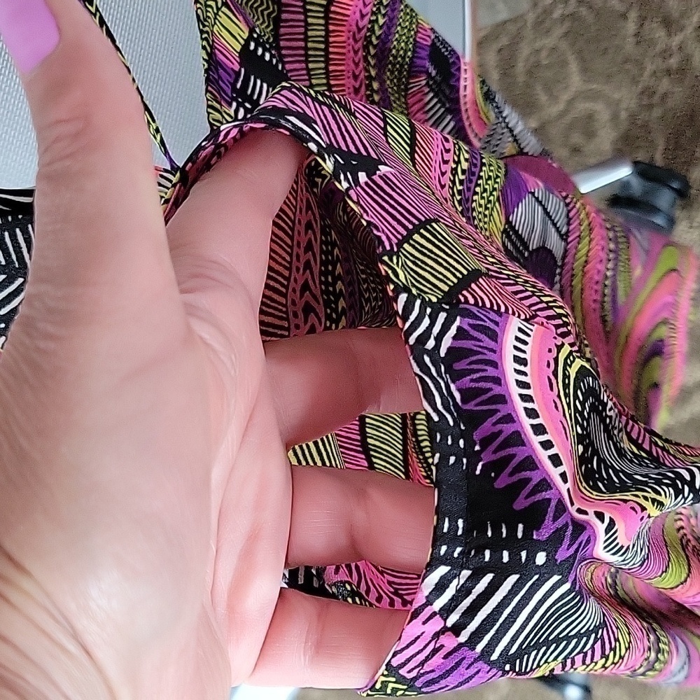 Pink Multicolor Patterned Slip Dress - Picture 10 of 10